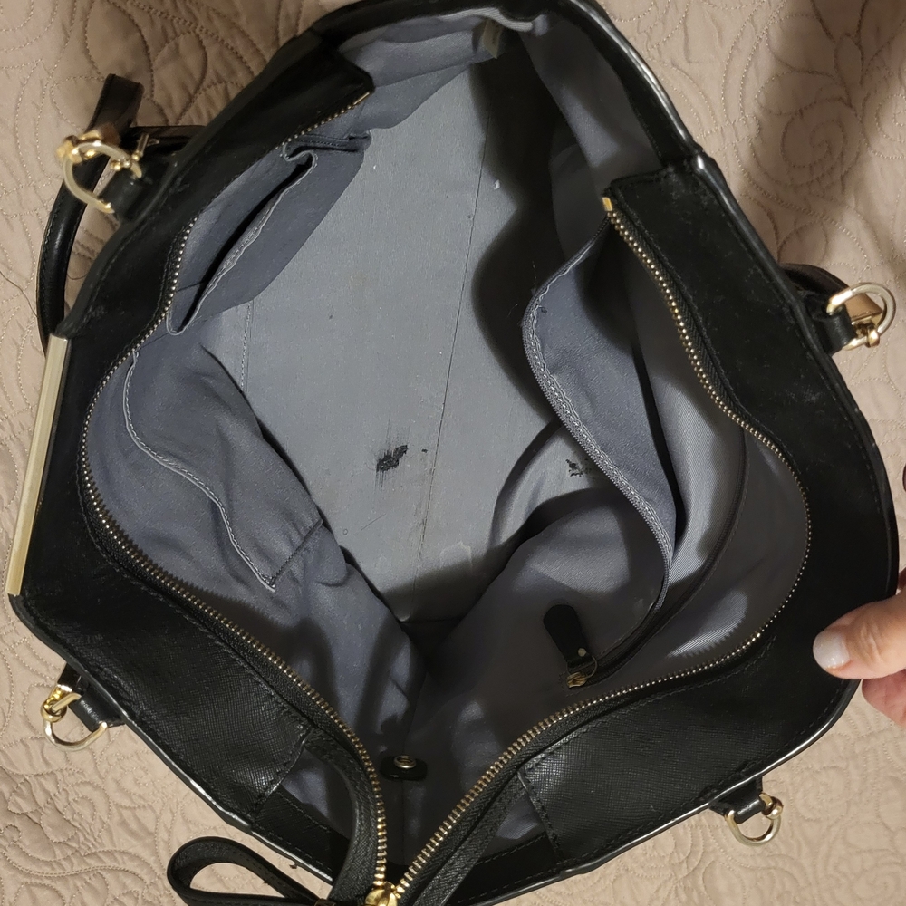 Coach Black Tote with Gold Accents - Picture 5 of 8